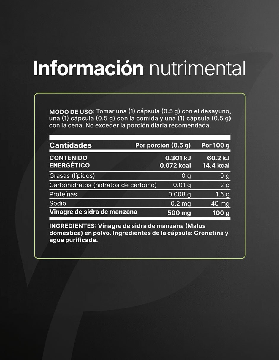 Apple Cider Vinegar con Vinagre de Sidra de Manzana de 180 cápsulas B LIFE con Vinagre de Manzana sabor Sin sabor de 7
