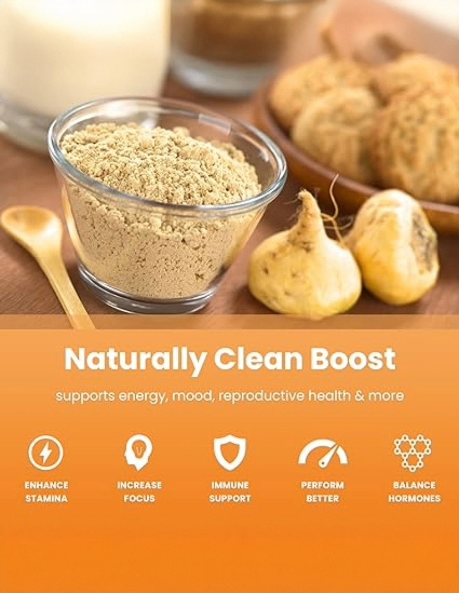NutraChamps Maca Orgánica en Polvo Bienestar General 227 g con Maca amarilla sabor Maca de 4