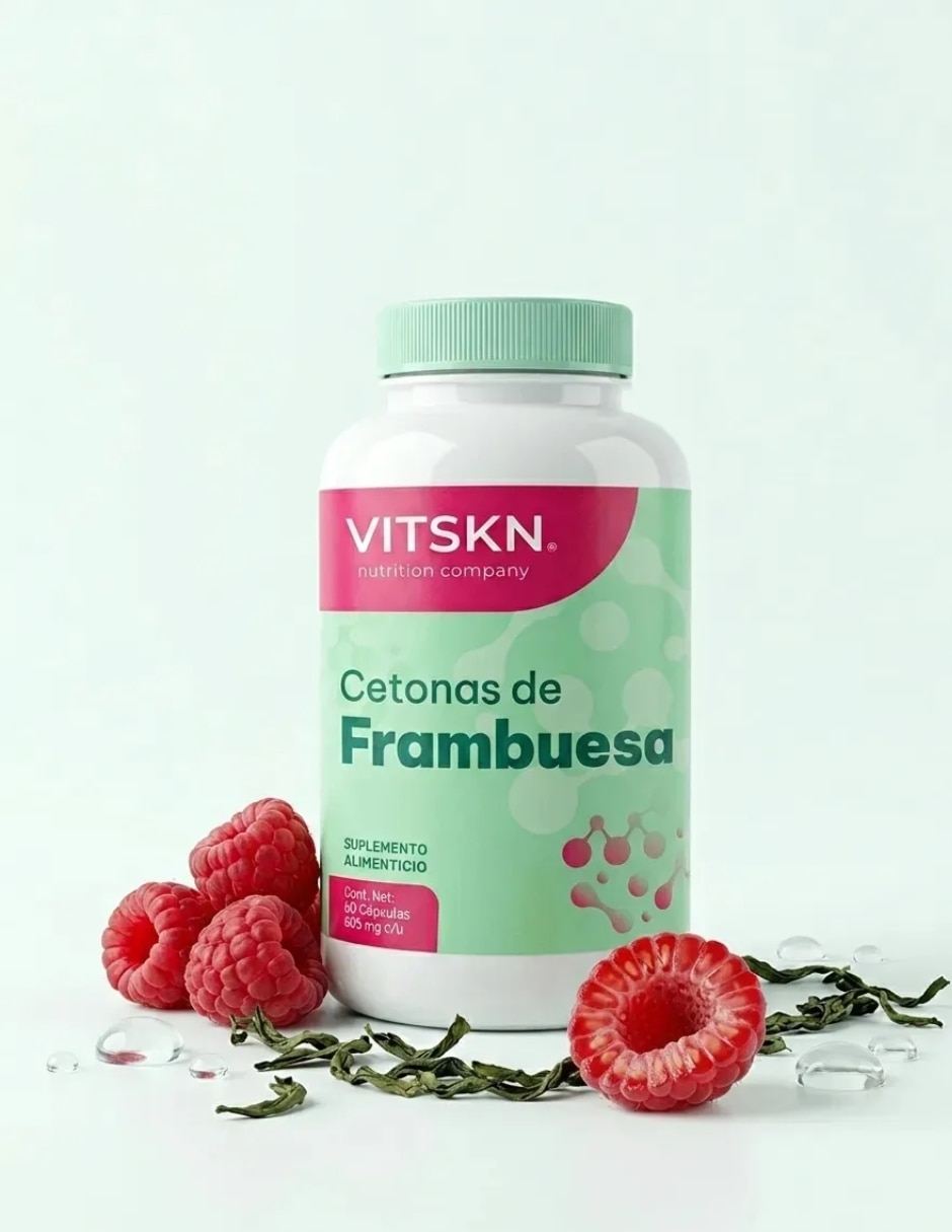 Cetonas De Frambuesa VitSkn 60 Cápsulas Súper Premium Sabor Sin Sabor con Cetonas de Frambuesa sabor Sin sabor de 2