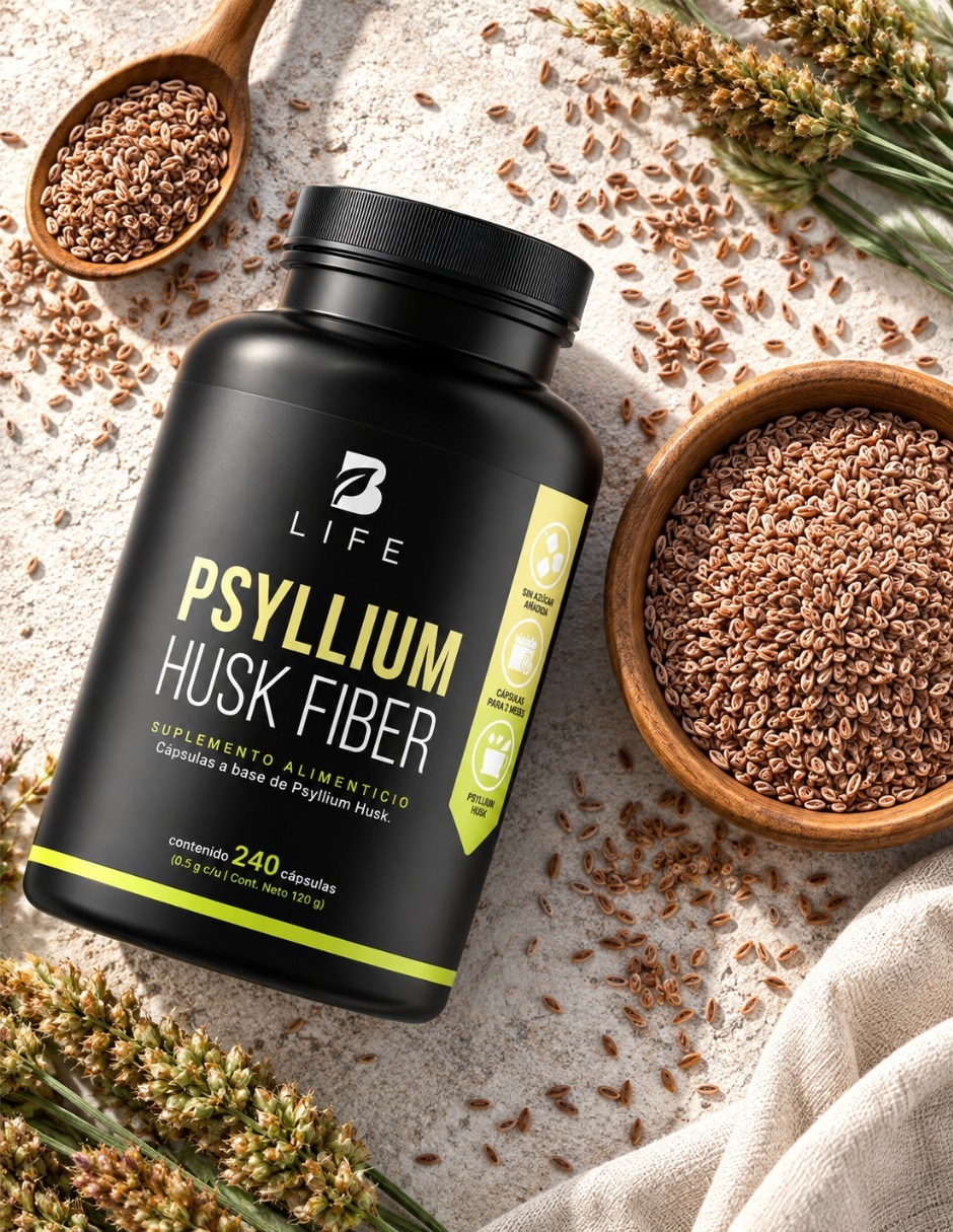 Psyllium husk fiber Suplemento alimenticio Cápsulas 6