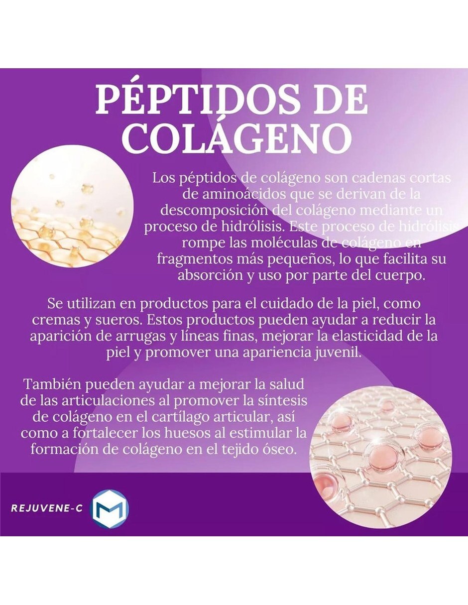 Rejuvene-c Colageno A. Hialuronico Biotina 90 Cap MESOFRANCE con Colageno Hidrolizado tipo II Ácido Hialurónico y Biotina sabor Sin sabor de 4