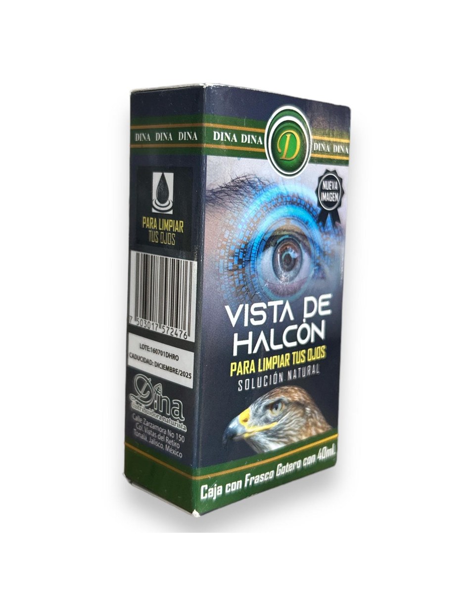 Gotas Vista de Halcon 40 ml DINA con Mezcla de hierbas sabor Sin sabor de
