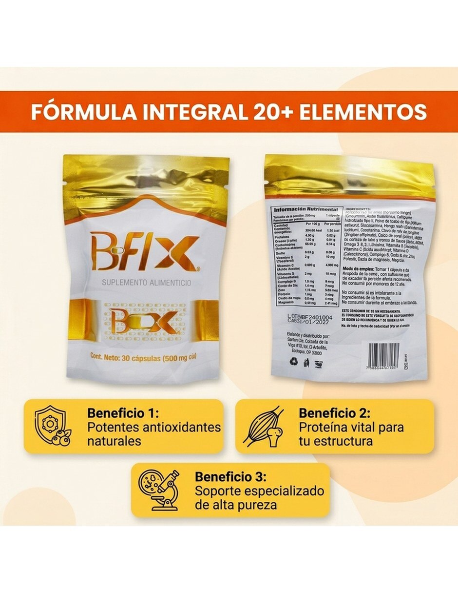 Complejo B con mezcla de hierbas de 30 cápsulas 3