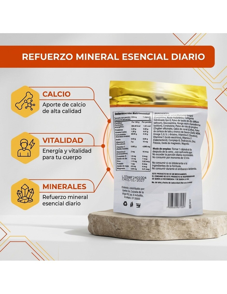 Complejo B con mezcla de hierbas de 30 cápsulas 7