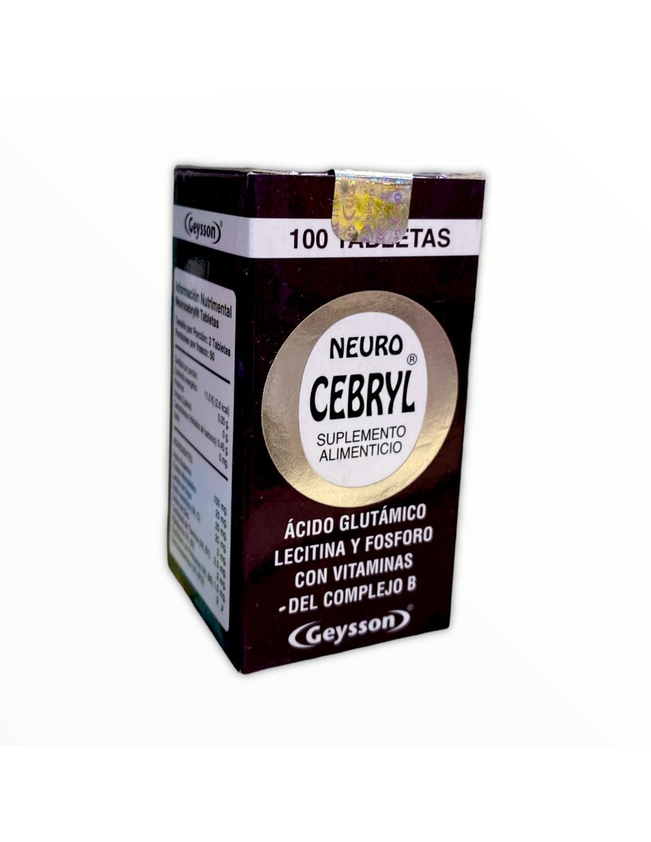 Neurocebryl 100 tabletas GEYSSON con Mezcla de hierbas sabor Sin sabor de Neurocebryl 100 tabletas GEYSSON con Mezcla de hierbas sabor Sin sabor de