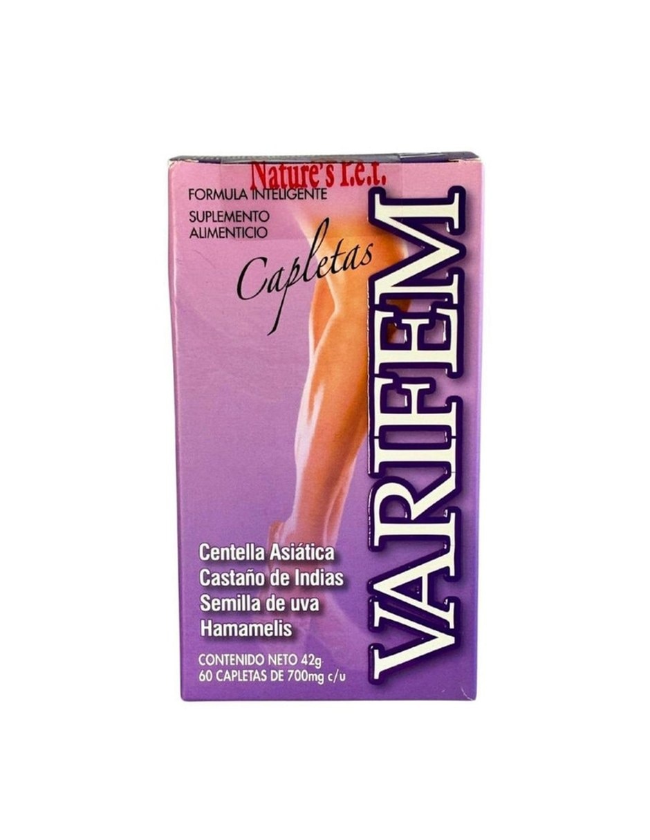 Varifem Suplemento Nutricional Semilla Uva Asiatica Varices con Extracto de semilla de uva sabor Sin sabor de Varifem Suplemento Nutricional Semilla Uva Asiatica Varices con Extracto de semilla de uva sabor Sin sabor de