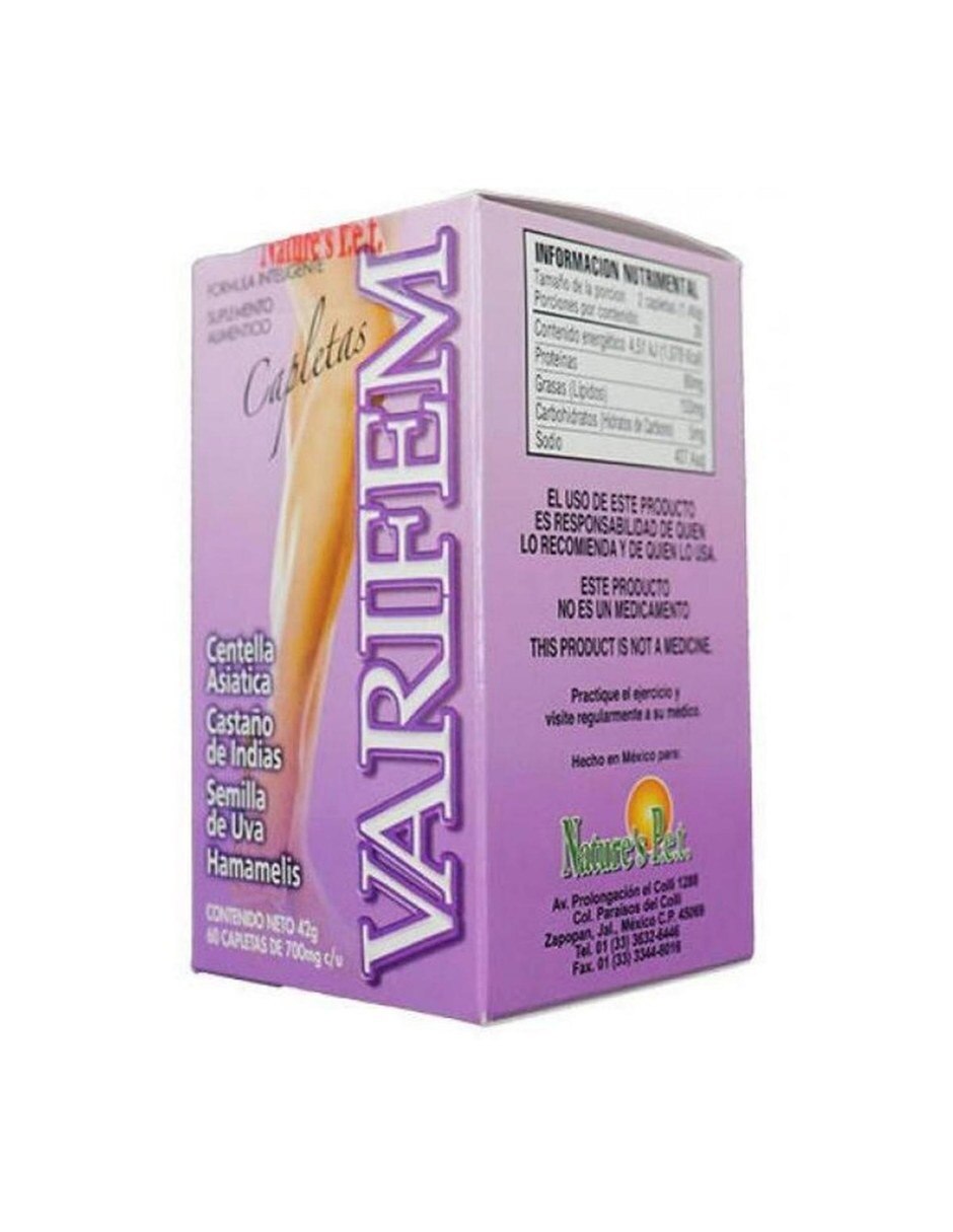 Varifem Suplemento Nutricional Semilla Uva Asiatica Varices con Extracto de semilla de uva sabor Sin sabor de 2