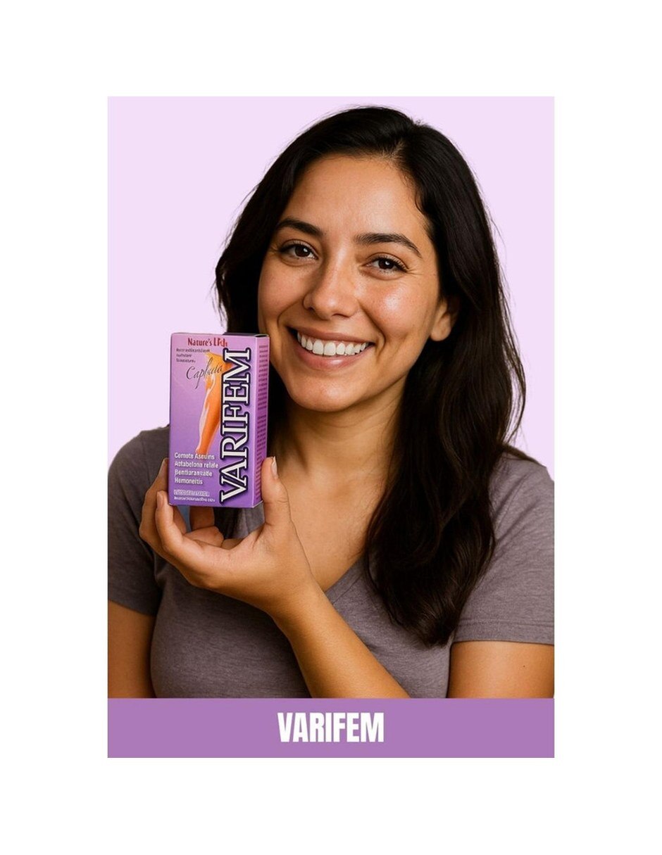 Varifem Suplemento Nutricional Semilla Uva Asiatica Varices con Extracto de semilla de uva sabor Sin sabor de 3
