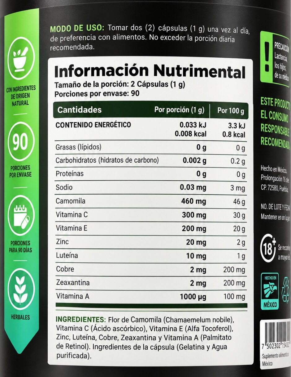 Vision Blend Suplemento alimenticio cápsulas