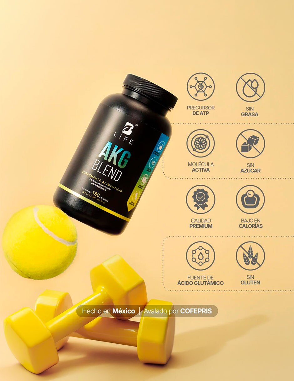 AKG Blend con acido alfa-cetoglutárico de 180 cápsulas 6