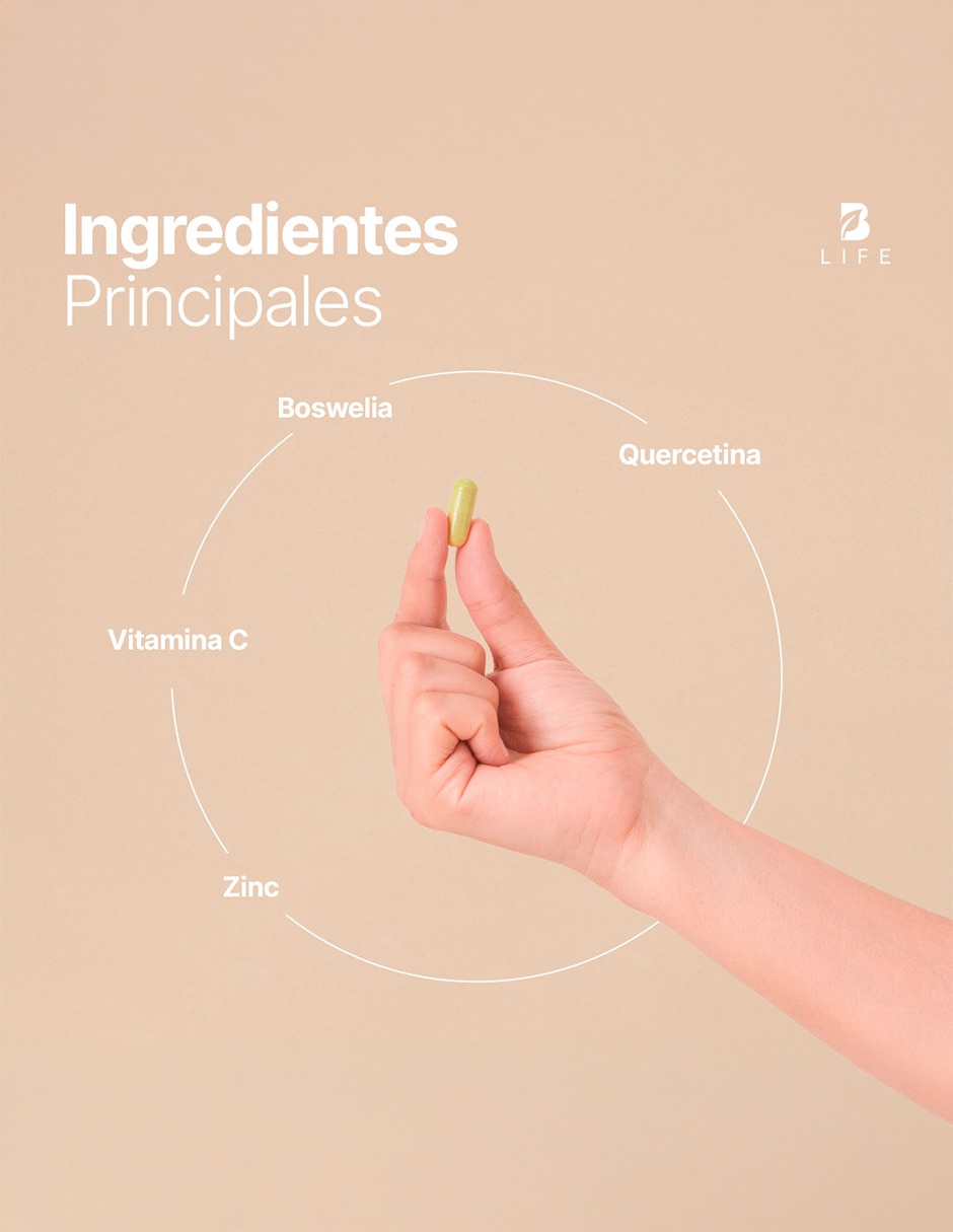 Ally Blend con quercetina Vitamina C y Zinc de 180 cápsulas 4
