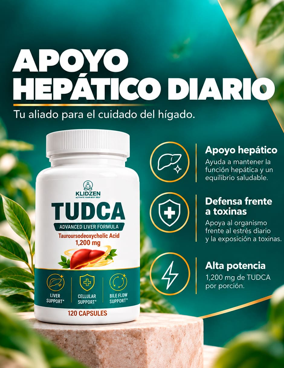 TUDCA 1200 mg Apoyo Hepático Flujo Biliar de 120 cápsulas 2