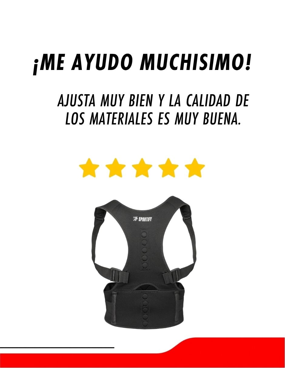 Faja espalda media superior con compresión media unisex 9
