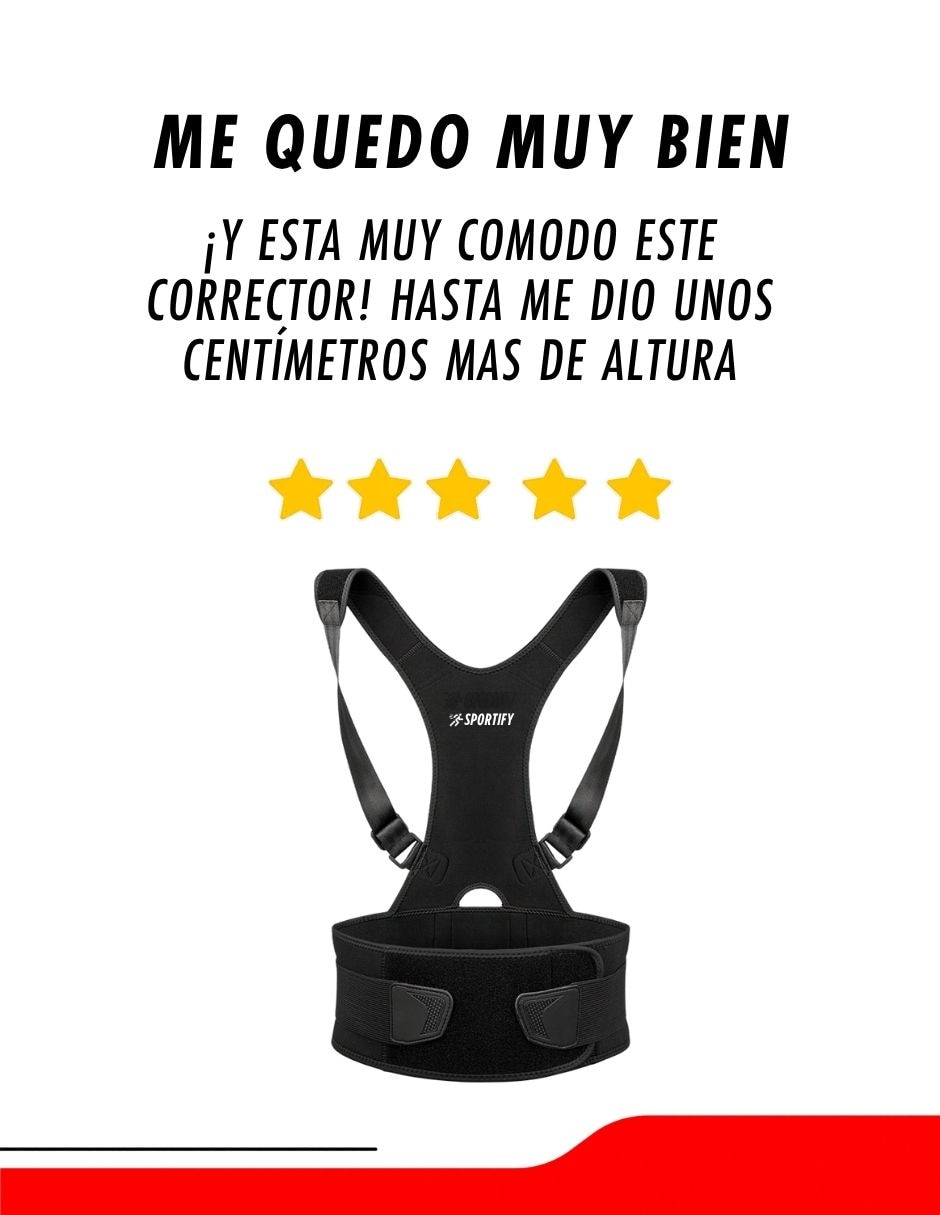 Faja espalda media superior con compresión media unisex 9