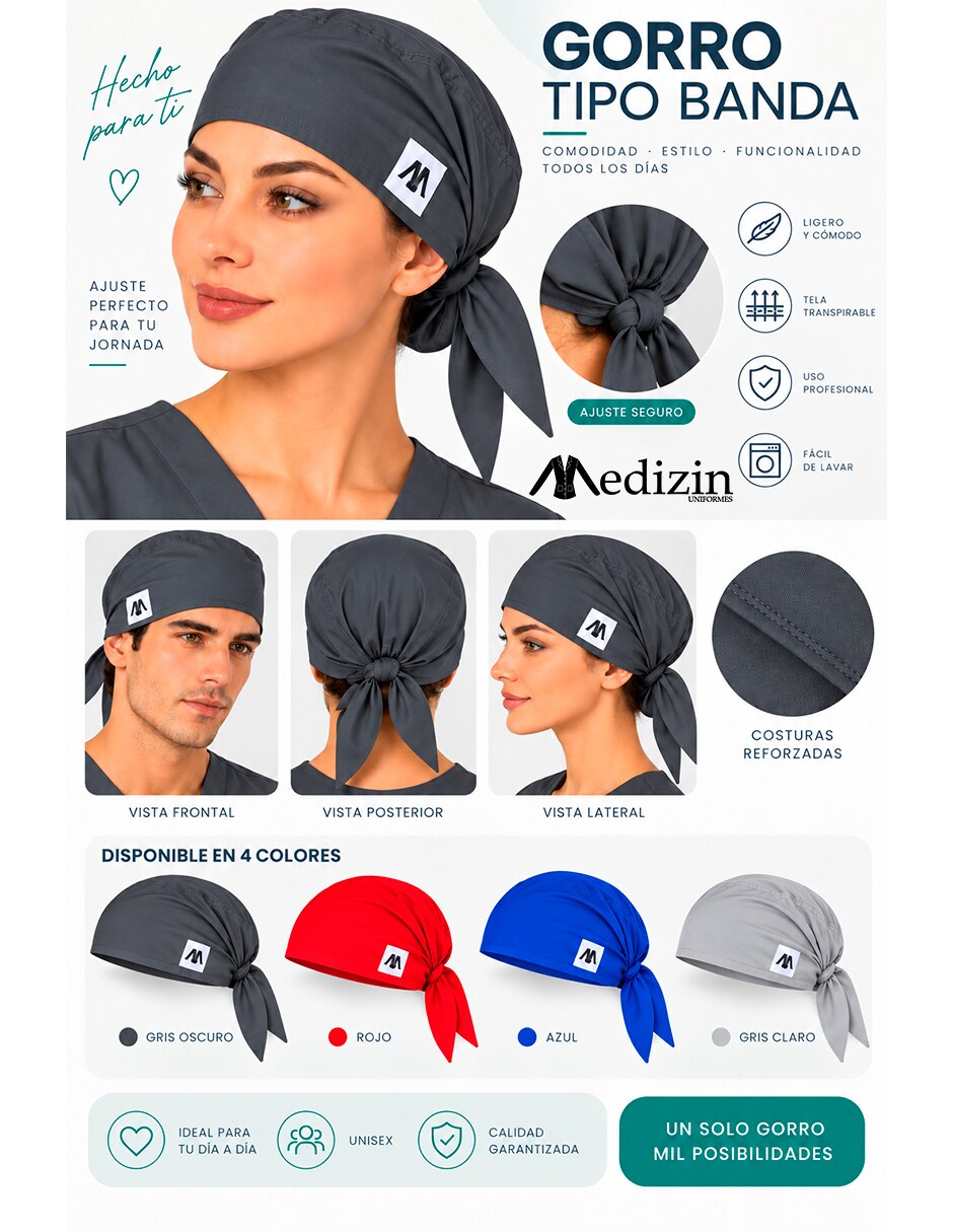 Gorro quirúrgico Hipoalergénico 4 5