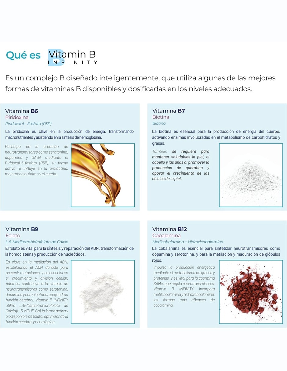 Complejo B Elevado con Vitaminas B1 B2 B3 B5 B6 B7 B9 y B12 vitamina C colina GABA myo-inositol de 300 cápsulas 6