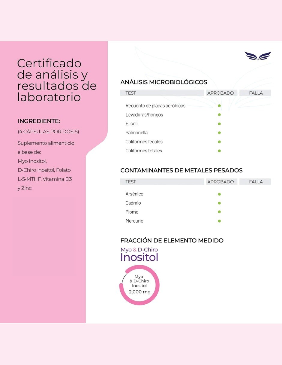 Inositol 40:1 Myo y D-Chiro con Folato Bienestar Hormonal inositol zinc folato vitamina D3 5