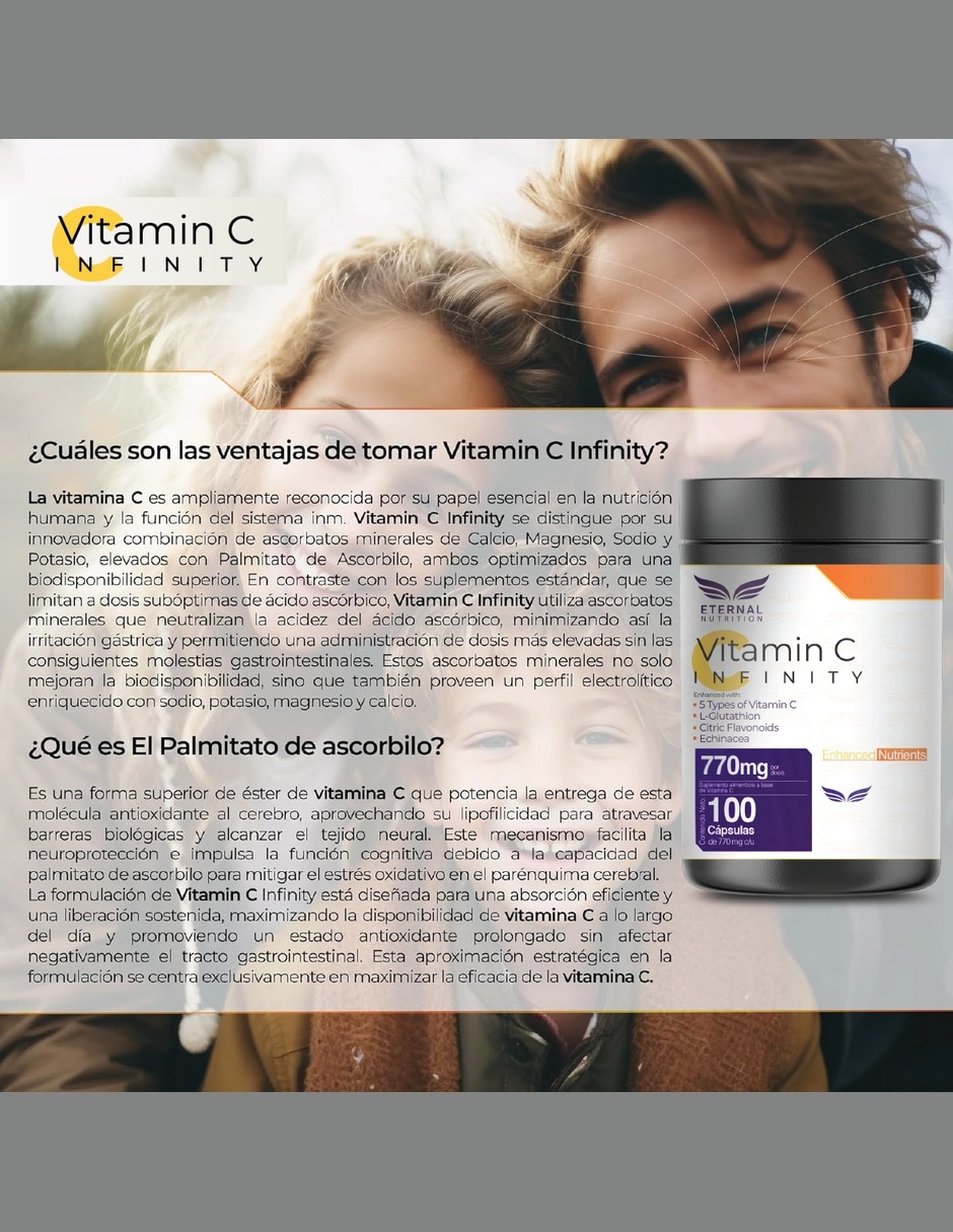 Vitamina C con L-Glutatión zinc y vitamina D3 Antioxidante bioflavonoides cítricos equinácea jengibre curcumina 8