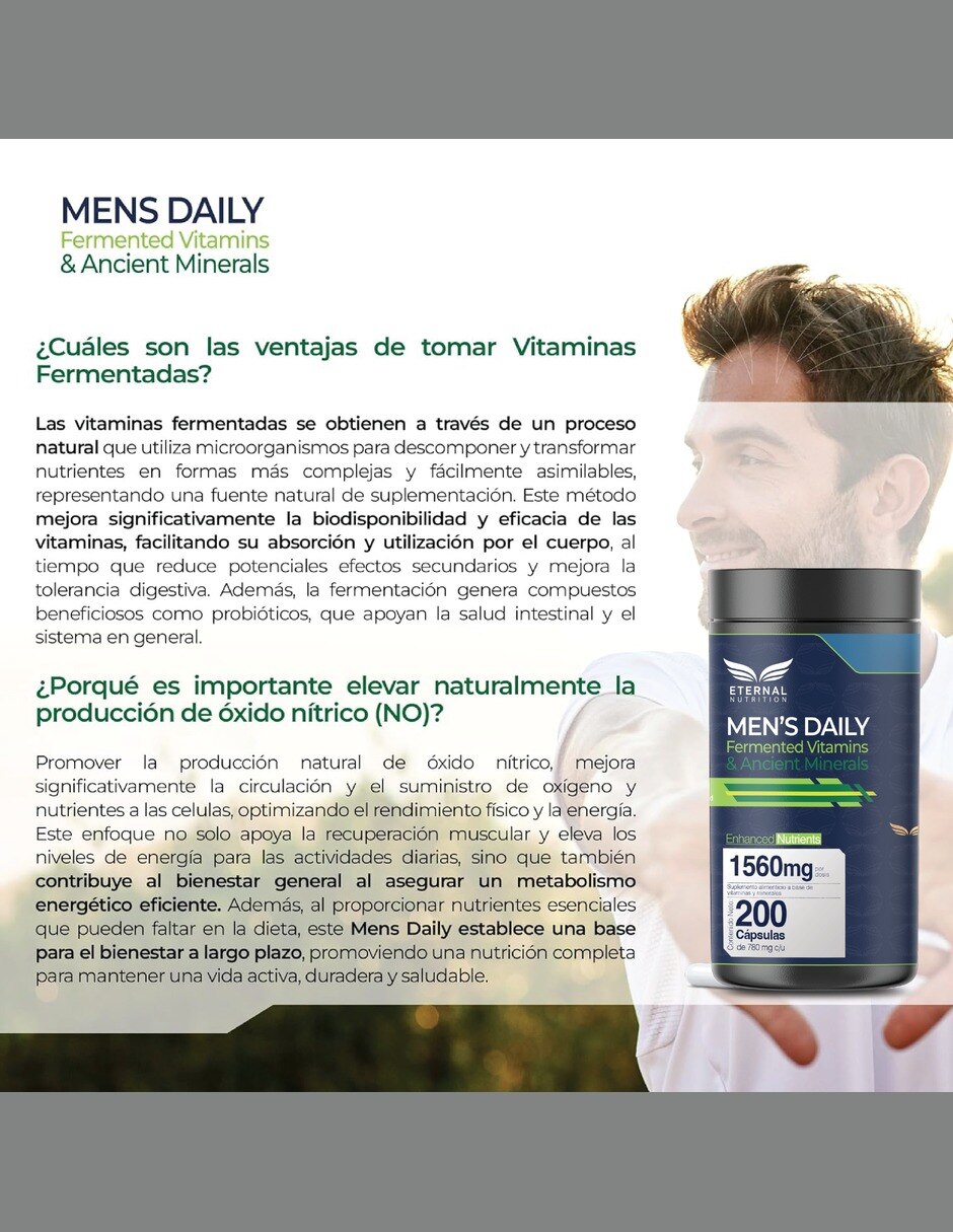 Men's Daily Multivitamínico Hombre con Minerales 1 Energía con vitaminas y minerales 6
