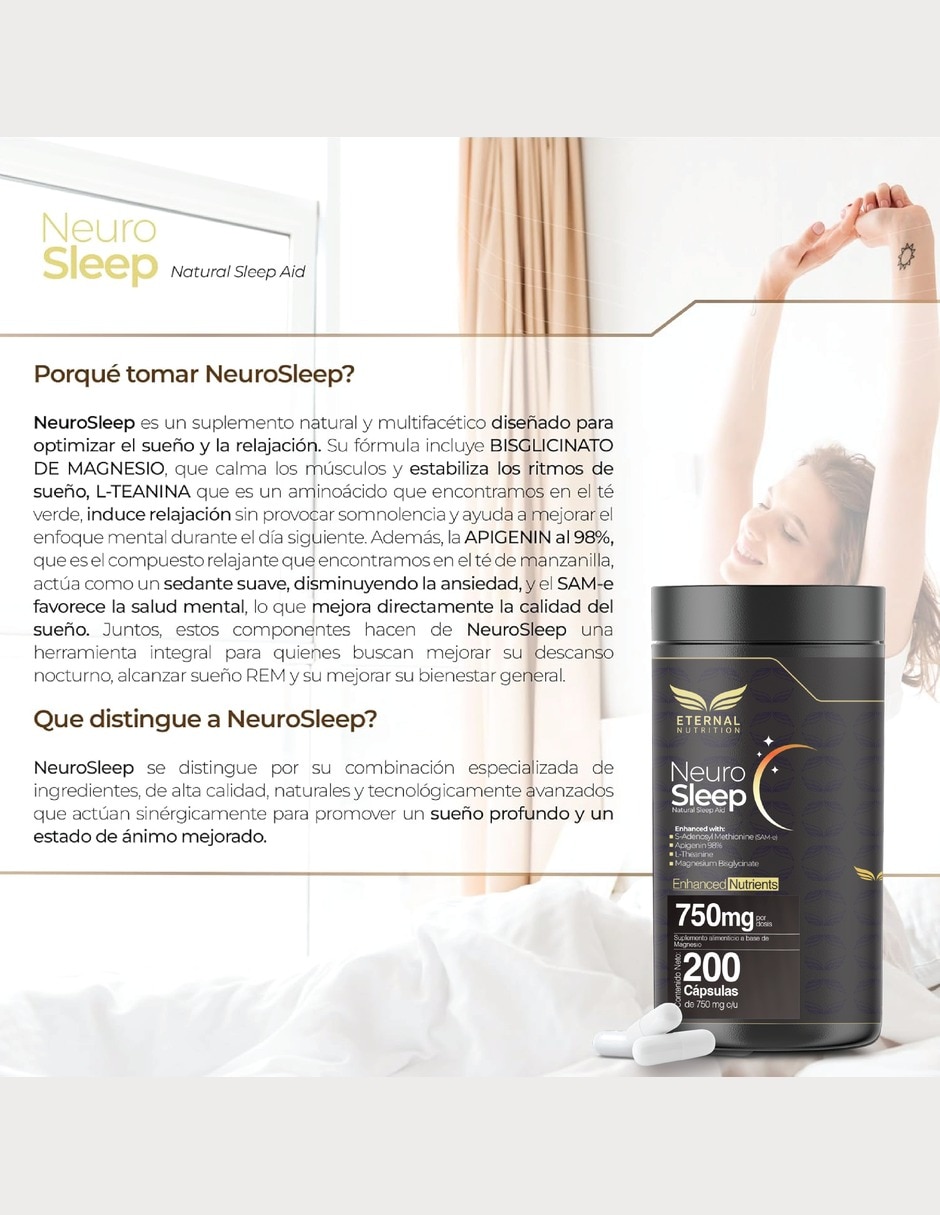 Neuro Sleep Magnesio Complex con Bisglicinato de Magnesio con L-Teanina 8