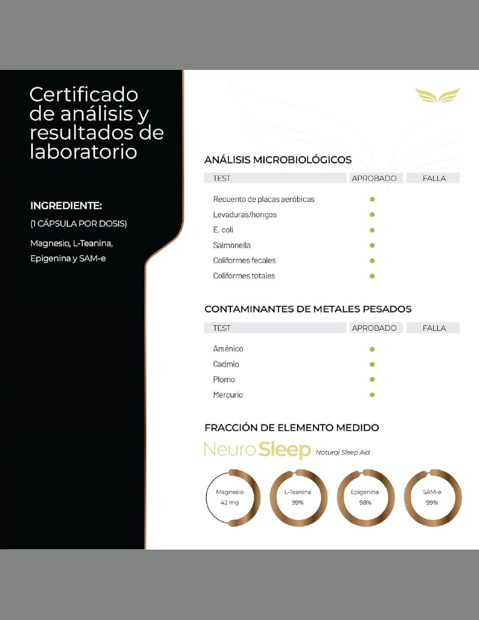 Neuro Sleep Magnesio Complex con Bisglicinato de Magnesio con L-Teanina 7