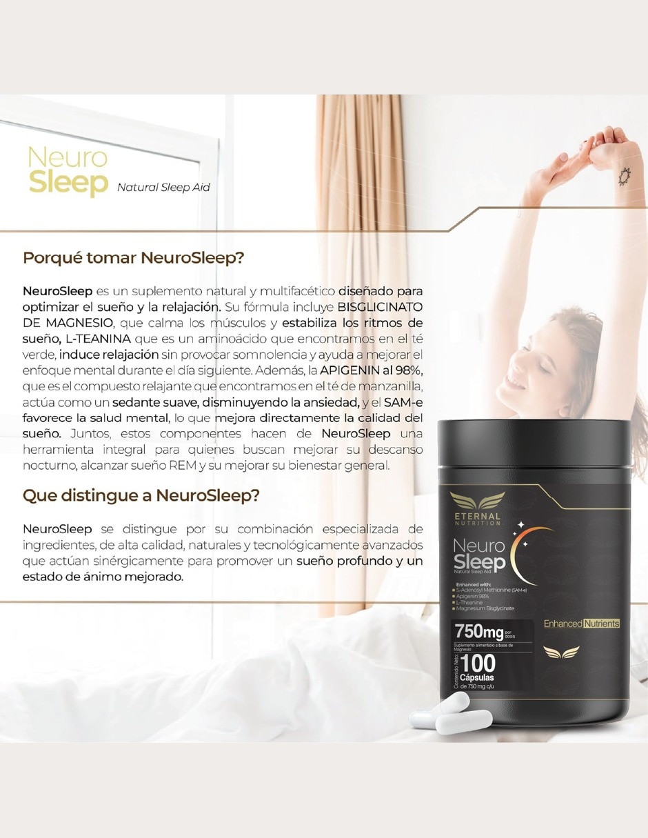 Neuro Sleep Magnesio Complex con Bisglicinato de Magnesio con L-Teanina 8