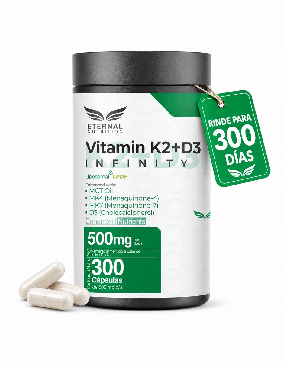 Vitamina D3 + K2 Liposomal con MK7 y MK4 Salud Ósea con vitamina K2 vitamina D3 vitamina E vitamina B6 vitamina B12 folato magnesio MCT lecitina