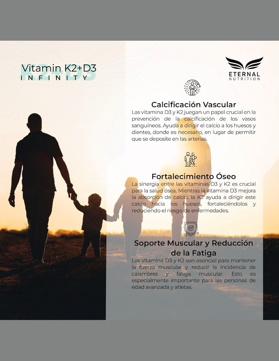 Vitamina D3 + K2 Liposomal con MK7 y MK4 Salud Ósea con vitamina K2 vitamina D3 vitamina E vitamina B6 vitamina B12 folato magnesio MCT lecitina