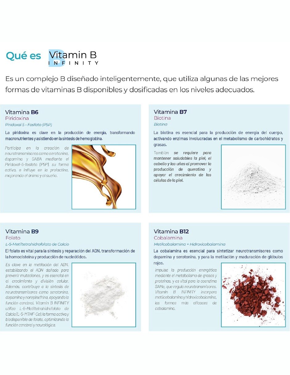 Complejo B Elevado con Vitaminas B1 B2 B3 B5 B6 B7 B9 y B12 vitamina C colina GABA myo-inositol de 150 cápsulas 6