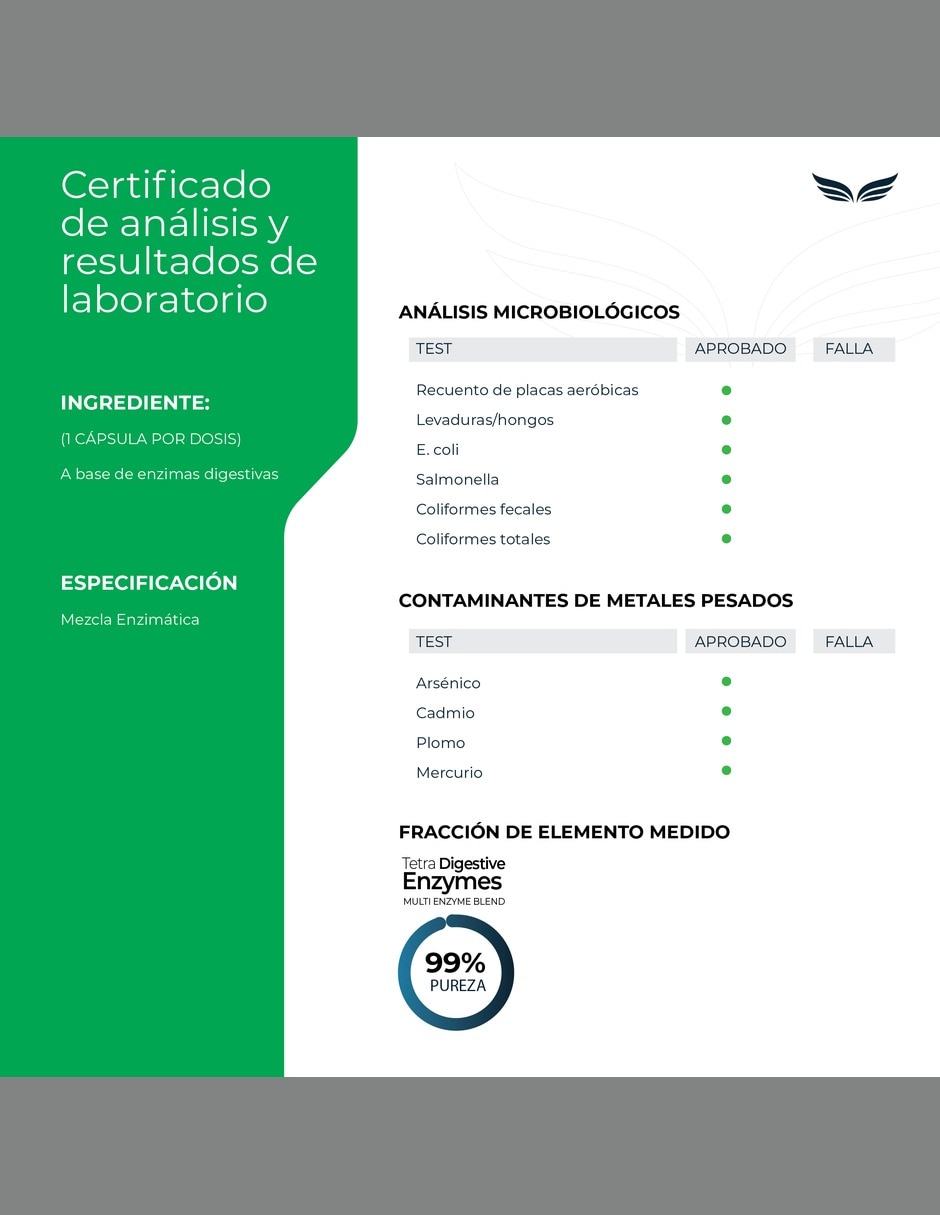Tetra Enzimas Digestivas con 13 Probióticos 400 mg 200 cápsulas 3
