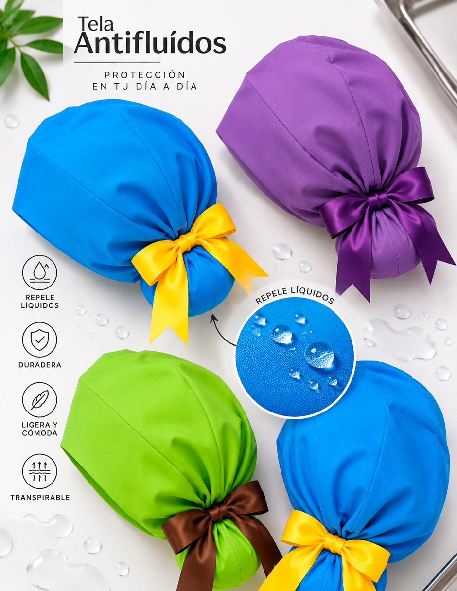 Set gorro Quirúrgico Hipoalergénico 4 piezas 5