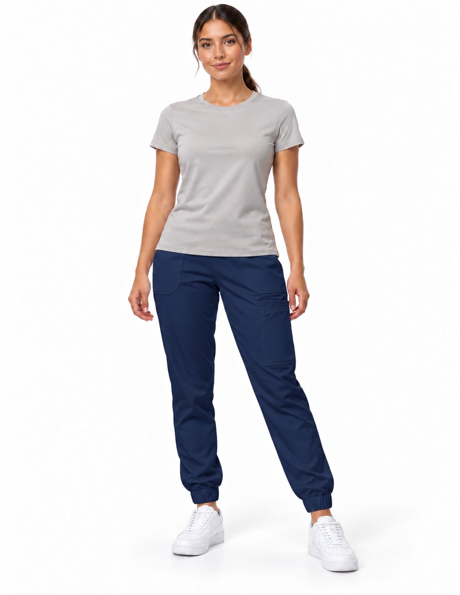 Pantalón quirúrgico estilo regular para mujer 4