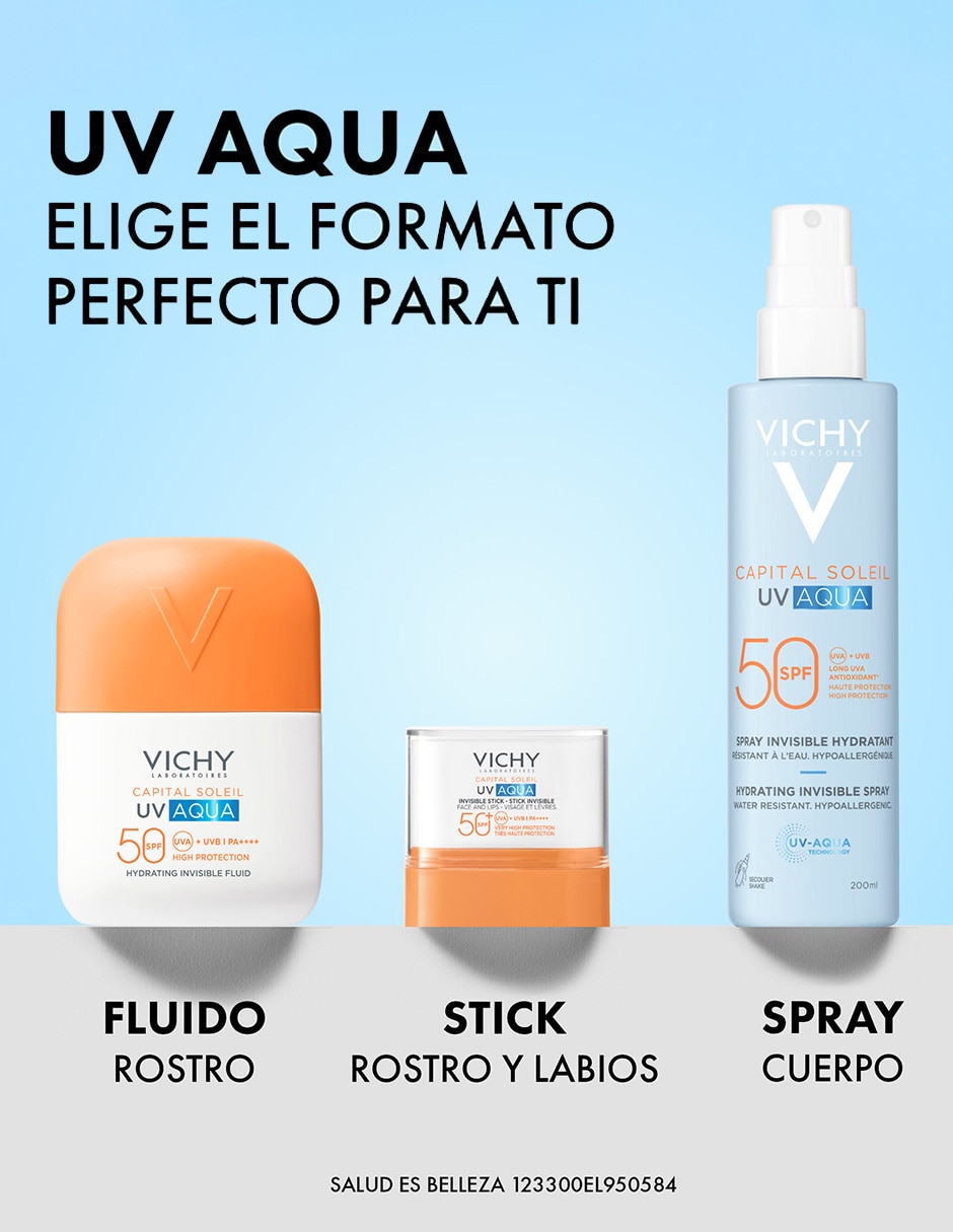 Protector solar FPS 50+ Capital Soleil Uv Aqua Stick En Barra Vinchy