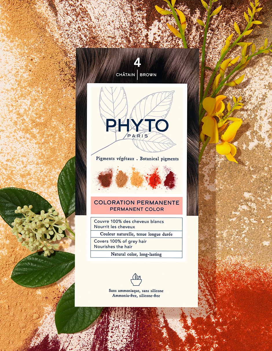 Tinte para cabello Coloration Permanente Botanical Pigments tono 4 Castaño medio 4