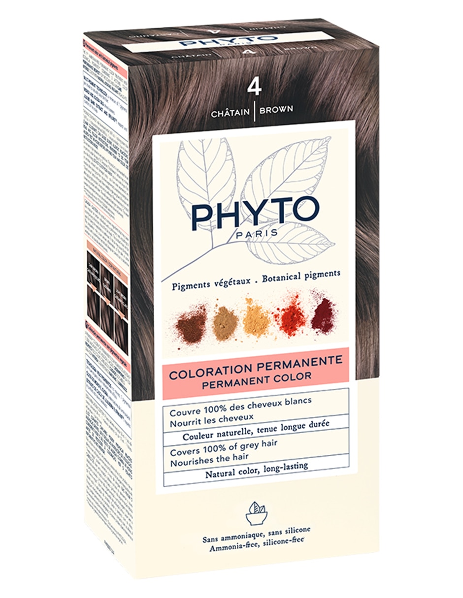 Tinte para cabello Coloration Permanente Botanical Pigments tono 4 Castaño medio