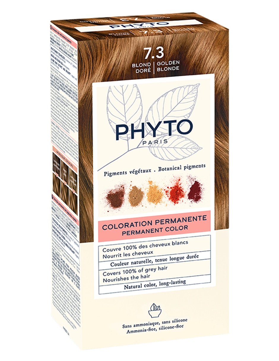 Tinte para cabello Coloration Permanente Phyto Botanical Pigments tono 7.3 Rubio dorado