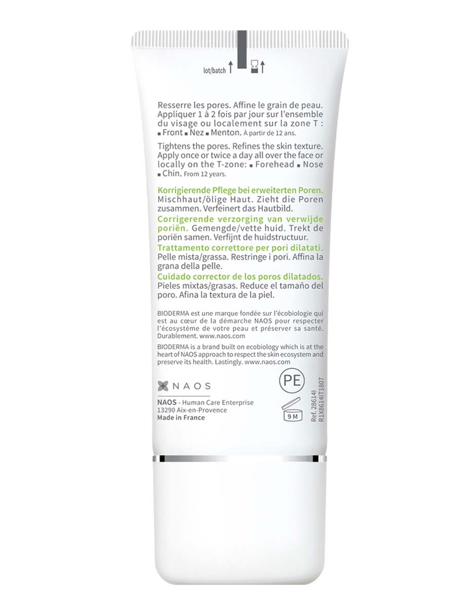 Crema facial recomendada para acné de día y noche Sébium Pore Refiner para piel mixta y grasa