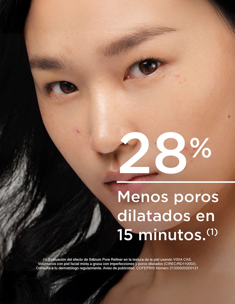 Crema facial recomendada para acné de día y noche Sébium Pore Refiner para piel mixta y grasa