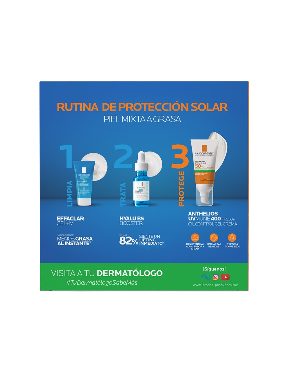Kit de protector solar FPS 50+ Pack Anthelios UVMune Toque Seco Verano La Roche Posay