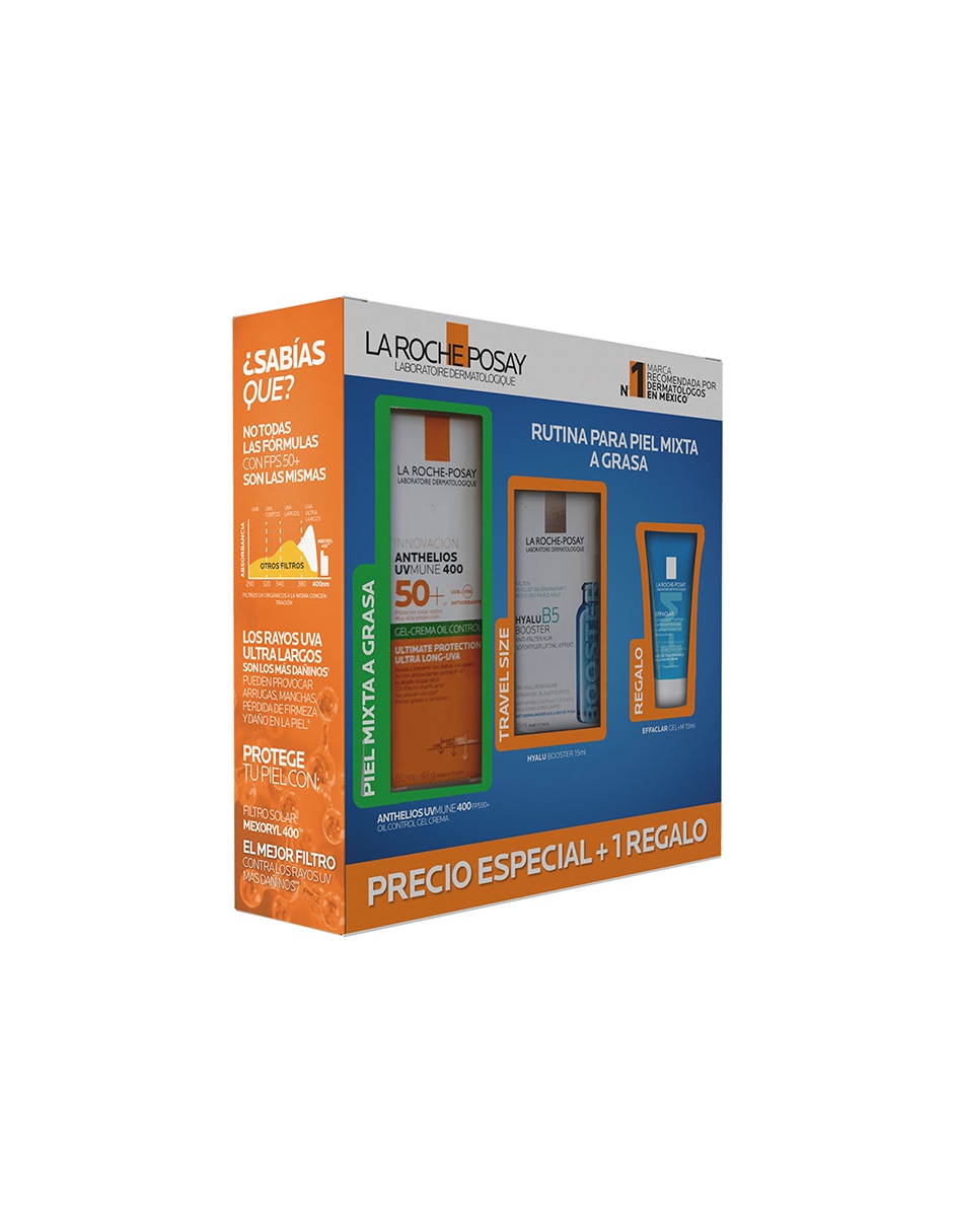 Kit de protector solar FPS 50+ La Roche Posay Pack Anthelios UVMune Toque Seco Verano LA ROCHE POSAY Anthelios Kit de protector solar FPS 50+ La Roche Posay Pack Anthelios UVMune Toque Seco Verano LA ROCHE POSAY Anthelios