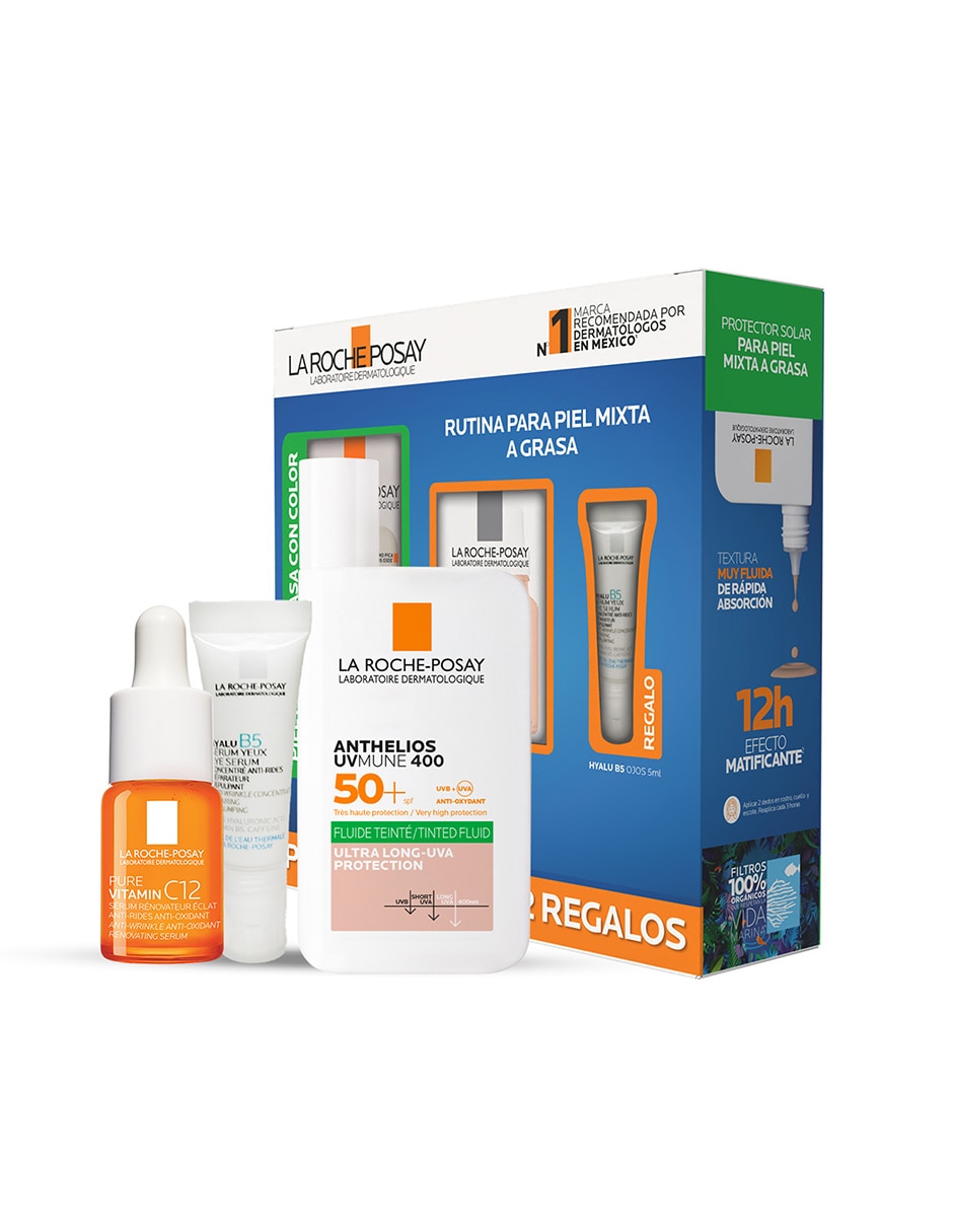 Kit de protector solar FPS 50+ Pack Anthelios UVMune Fluido Oil Control con color Verano Kit de protector solar FPS 50+ Pack Anthelios UVMune Fluido Oil Control con color Verano