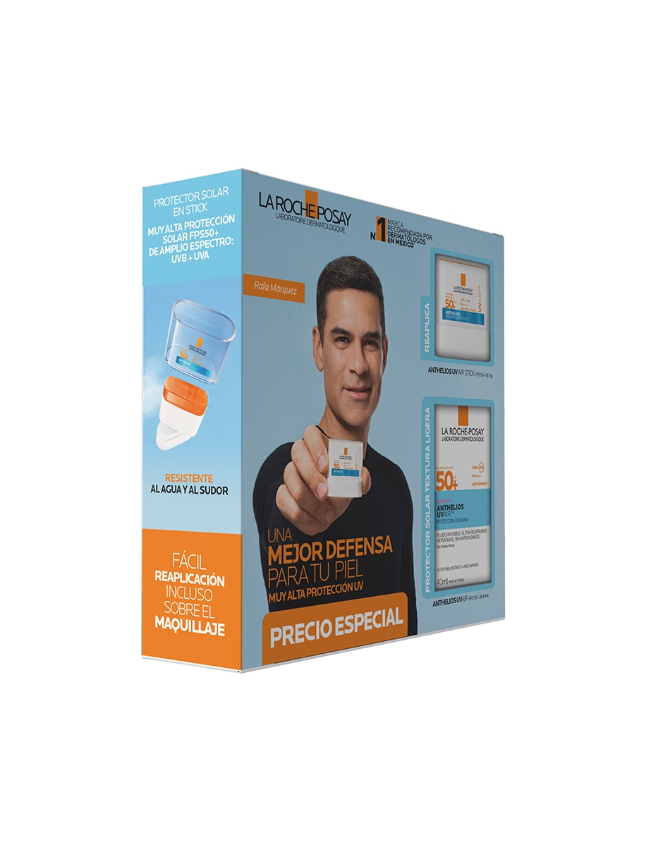 Kit de protector solar FPS 50+ Pack Anthelios UV Air + UV AIR Stick La Roche Posay Anthelios