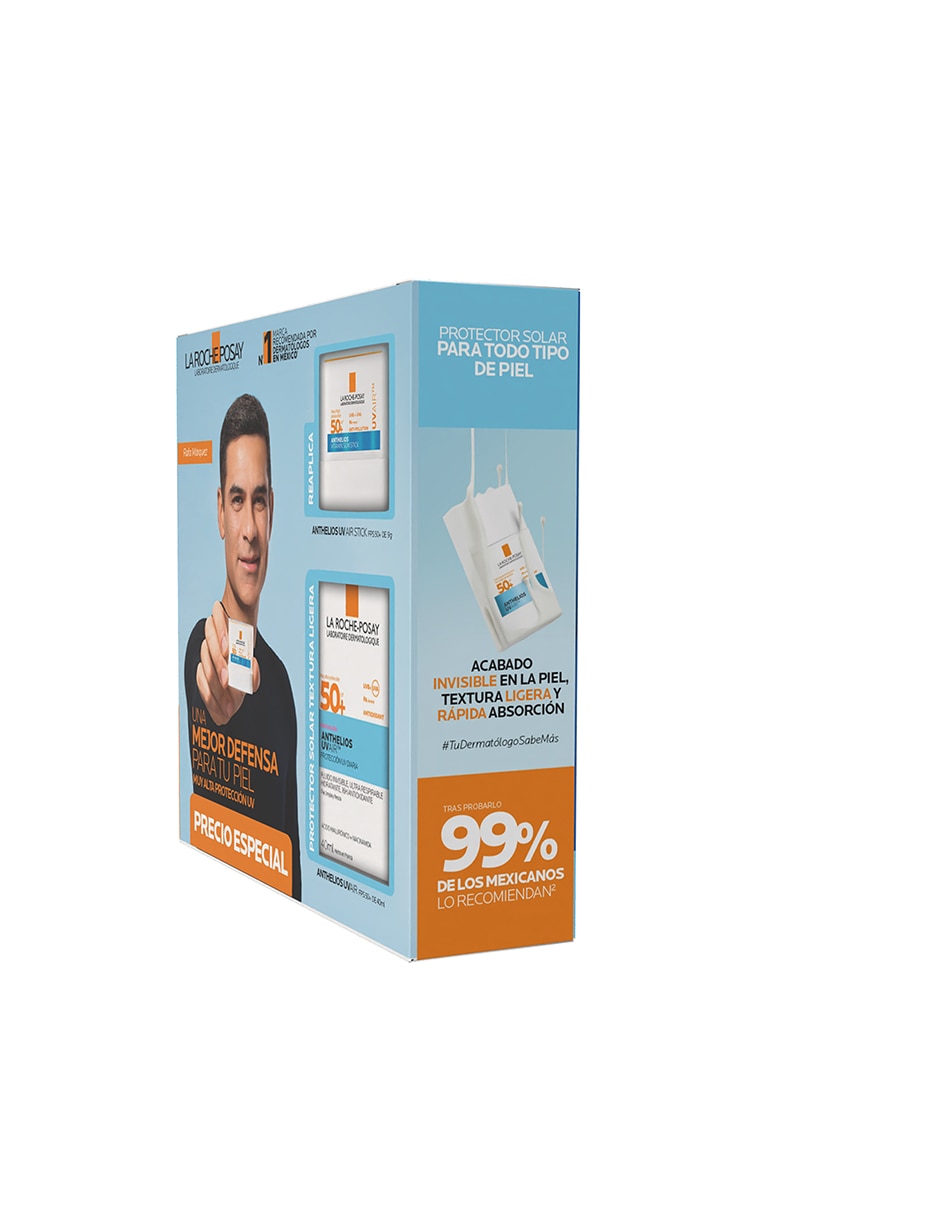 Kit de protector solar FPS 50+ Pack Anthelios UV Air + UV AIR Stick La Roche Posay Anthelios