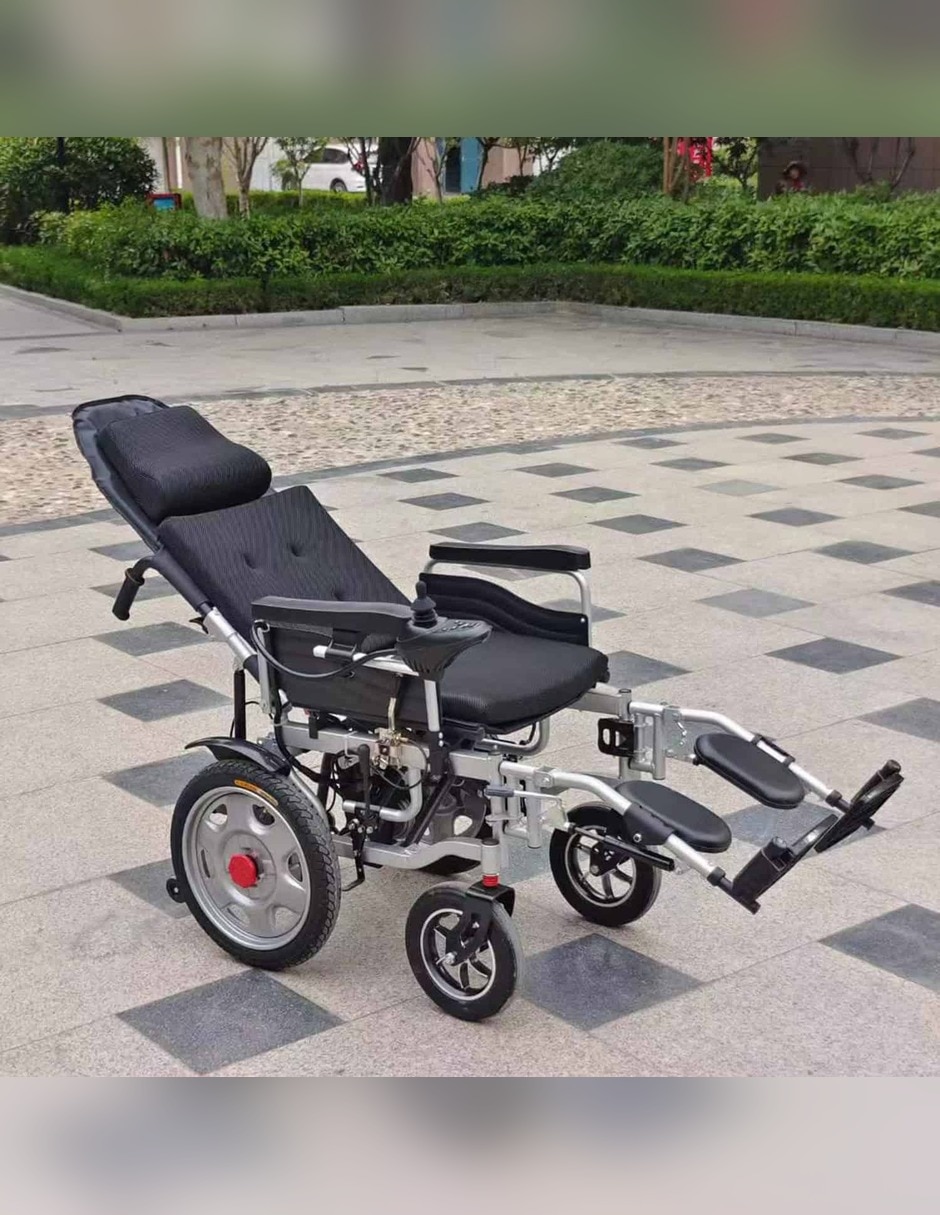 Silla de ruedas eléctrica plegable 18 km hasta 136 kg afse-2025-bl1r-w 2